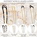 8 Pieces U Shaped Hair Pins French Pins Metal U Vintage Fork Hair Pin for Buns Women Girls Hairstyle Accessories(Cute Patterns)