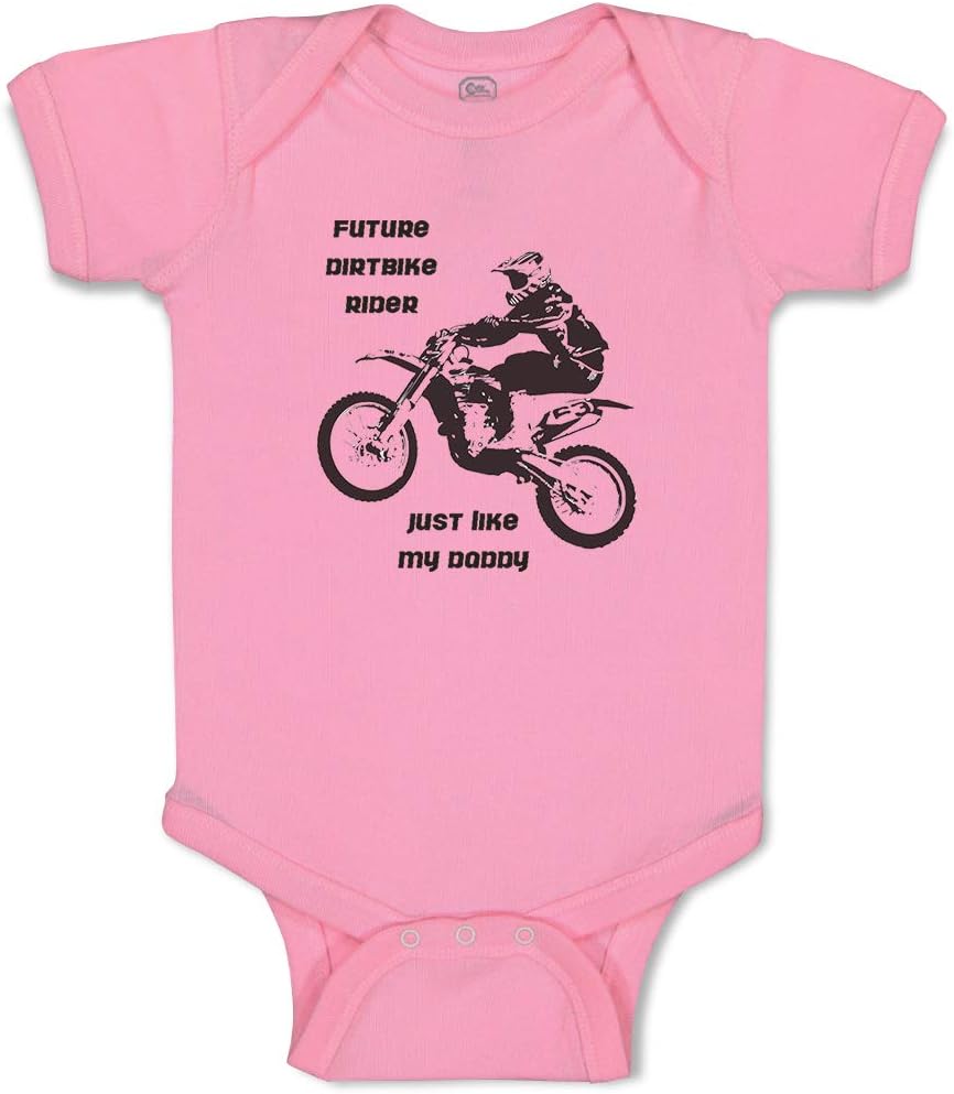 Cute Rascals Baby Bodysuit Future Dirt Bike Rider like My Daddy Sports Bike Riding Funny Cotton