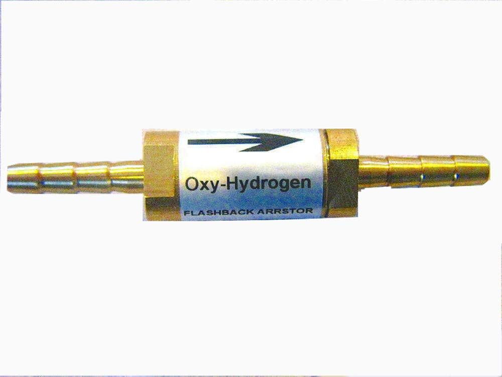 K-Musculo Oxy - Hydrogen Flashback Arrestor w/Check Valve, High Vol 116 Lt/m, 1/4" Barb HHO