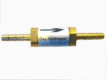 K-Musculo Oxy - Hydrogen Flashback Arrestor w/Check Valve, High Vol 116 Lt/m, 1/4" Barb HHO