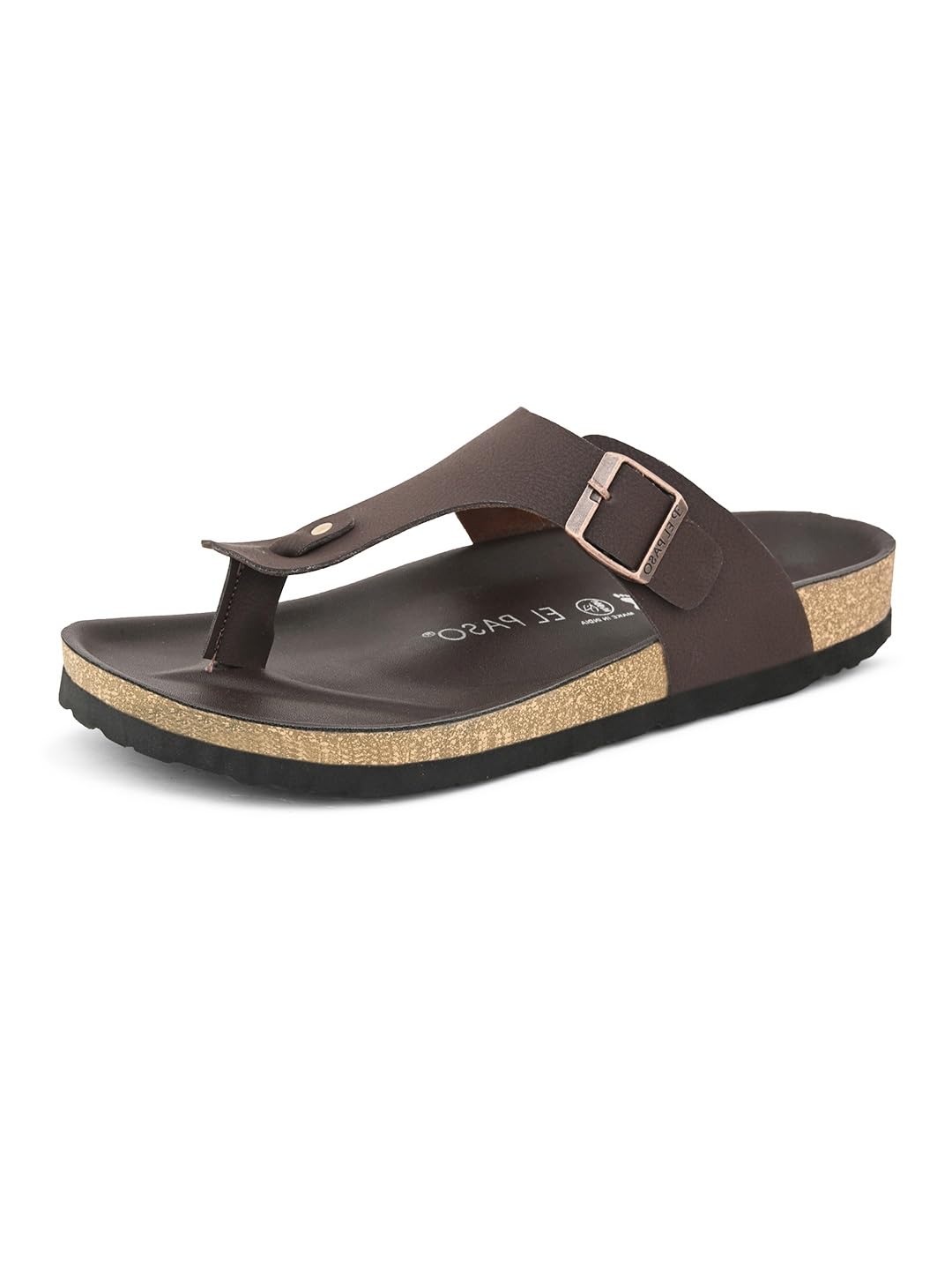 EL PASO Brown Suede Leather Cork Sole Sandal Slippers for Men - 11 UK (B0CSSSWSL6) Amazon Price History, Amazon Price Tracker
