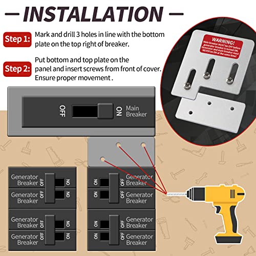 Generator Interlock Kit Compatible w/Square D QO & Homeline 150 or 200A