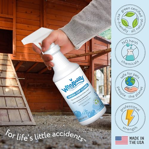 Image of Wee Away Coop Refresher & Droppings Remover for Chickens, Enzyme Cleaner for Bird Poop, Odor Eliminator for Outdoor Chicken Coops, Unscented, 32oz