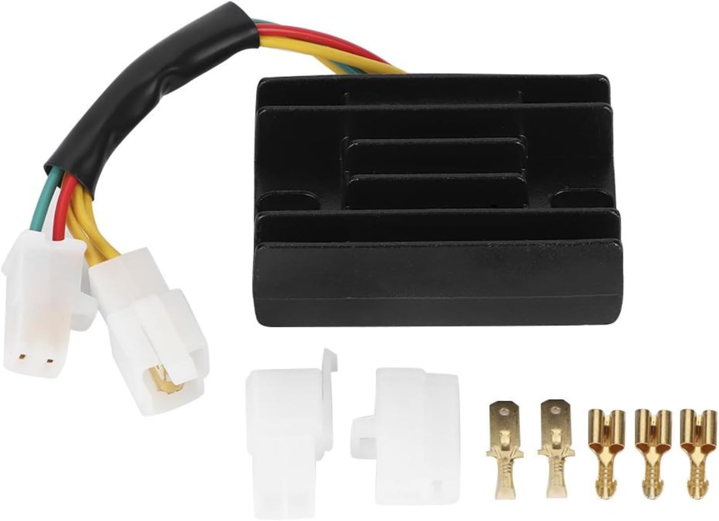 5 Wire 12V AC Voltage Regulator Rectifier, 5 pin Motorcycle Regulator Rectifier for GN125 1982-83 91-97 GZ250 1999-00 02-10 (Black)