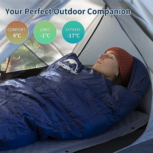 Naturehike Camping Sleeping Bag, Portable Cotton Sleeping Gear for Adults 3 Seasons, Hiking/Backpacking/Outdoor and Indoor Used with Storage Sack…
