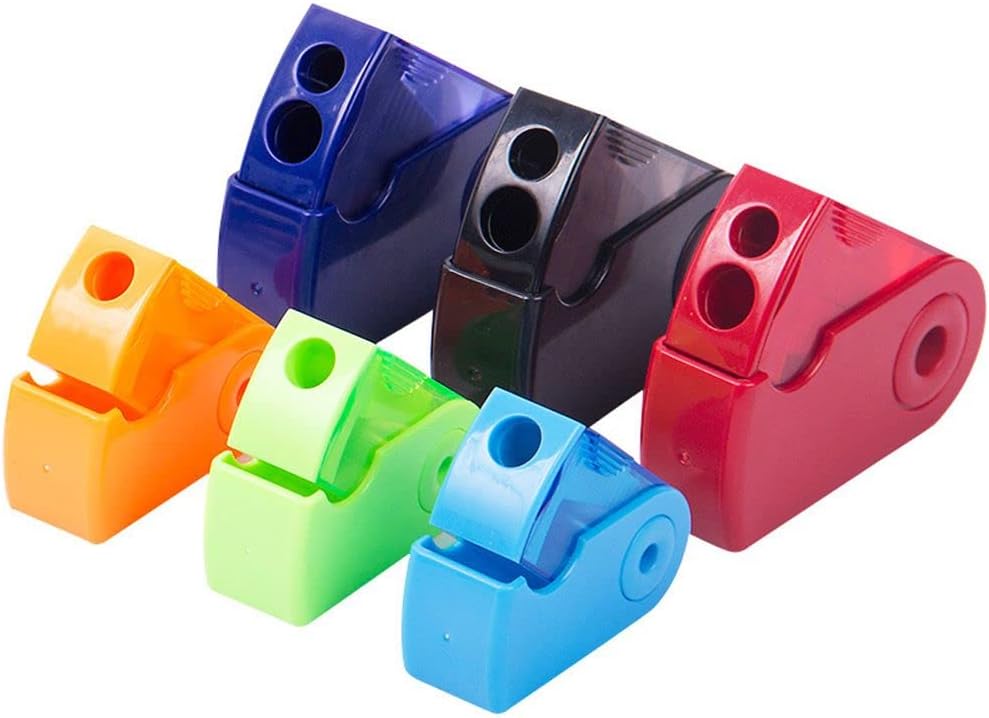 ERSHIQI Pencil Sharpener Dual Hole Safety Precision Sharpener for Pencil Eyebrow Eyeliner(Single Hole,Sky Blue) : Beauty & Personal Care