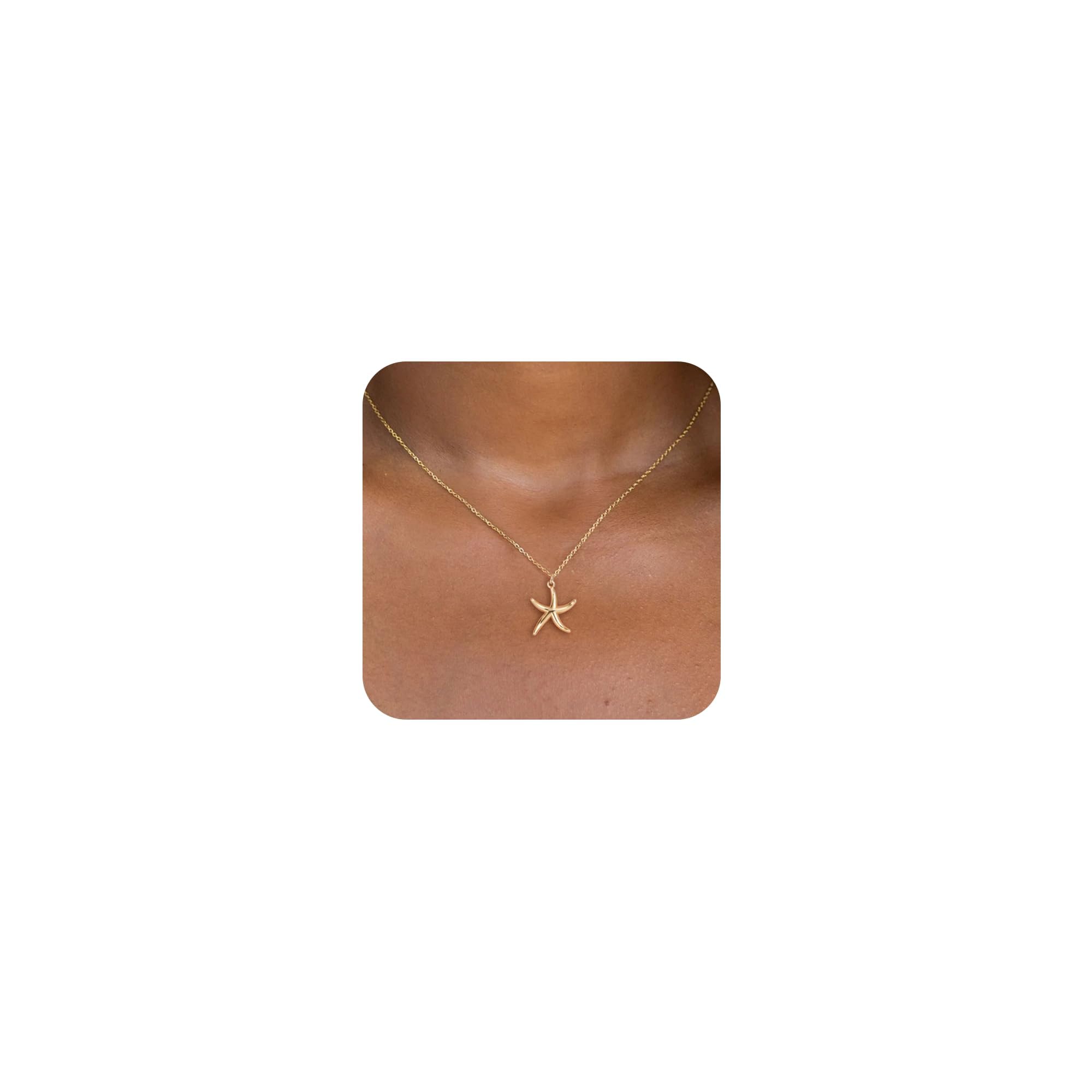 HANLI 14K Gold Plated Necklaces for Women - Dainty Butterfly, Star of David, Moon and Star, Sun, Lotus, Infinity, Hummingbird, Bee Pendant Designs - Elegant Jewelry for Women