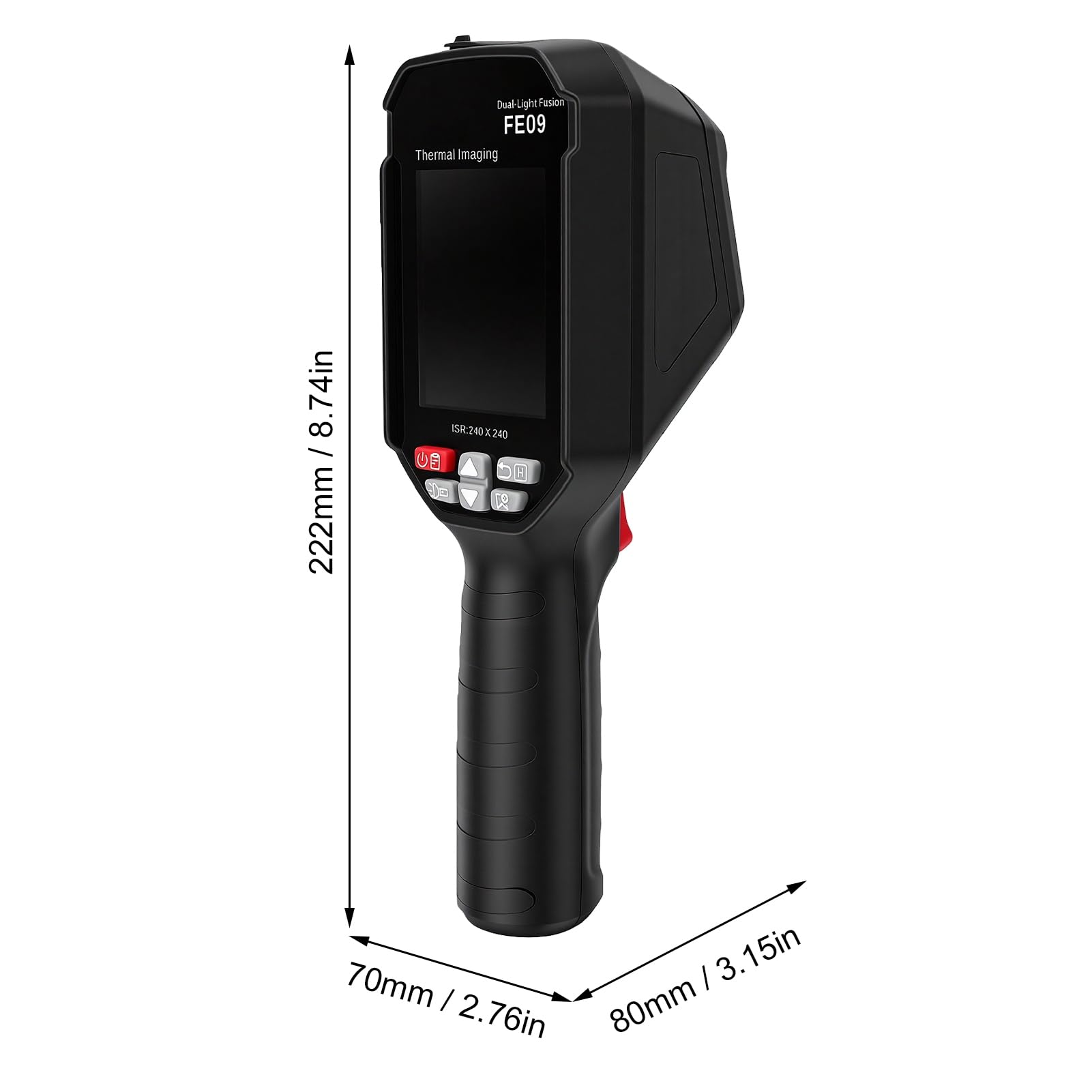 Cuifati Cámara Térmica Portátil, Resolución IR de 240x240, 25 Hz