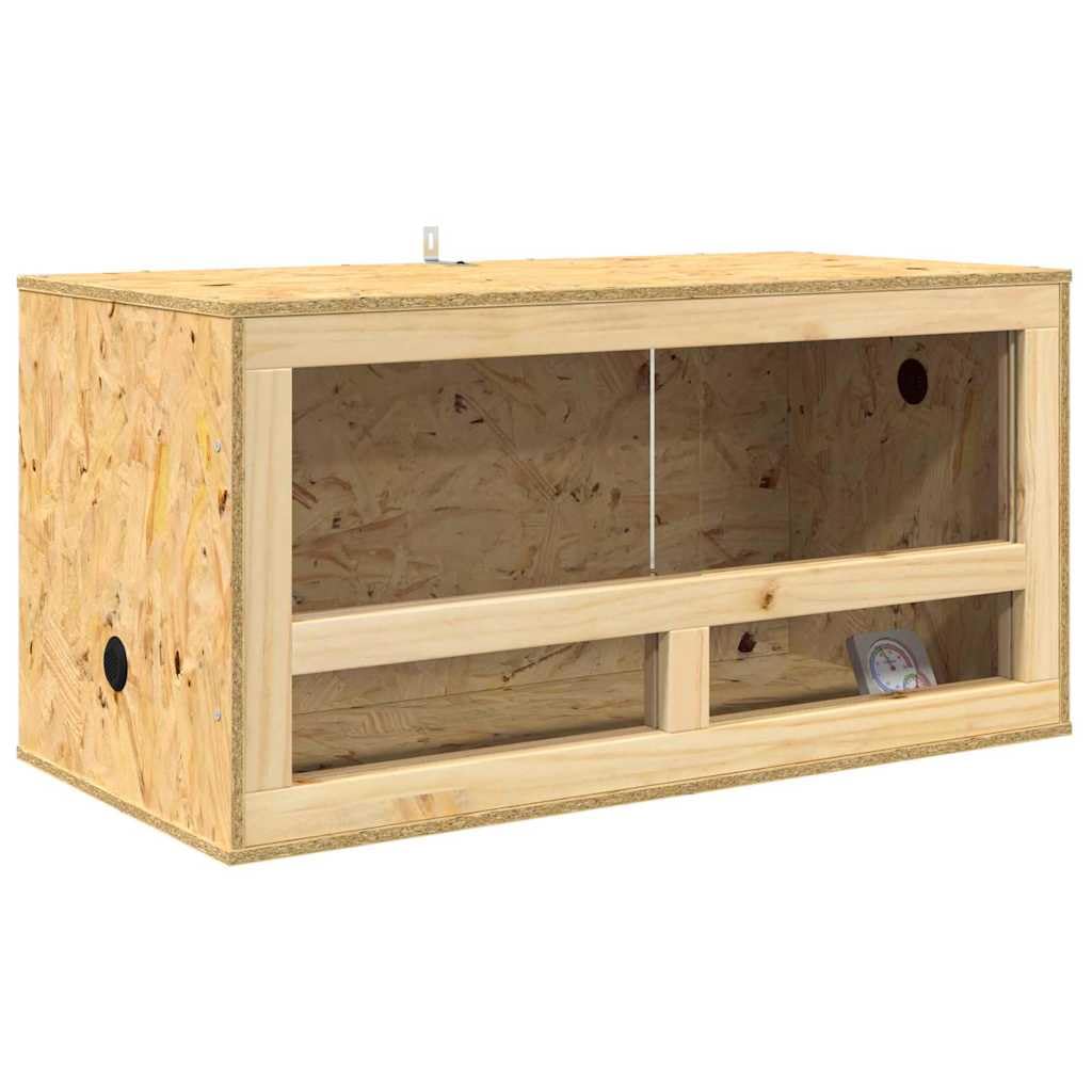 Terrarium aus OSB 80x40x90 cm für Reptilien und Nager - Großes Gehege mit Regalen für artgerechte Tierhaltung