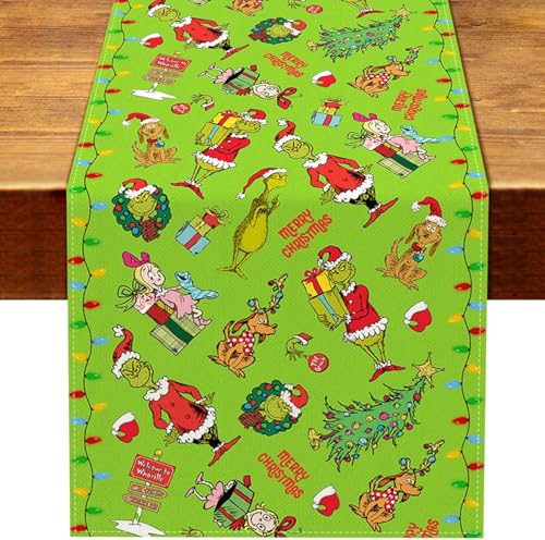 Tischläufer mit Aufschrift 'Merry Christmas', für Weihnachten,...
