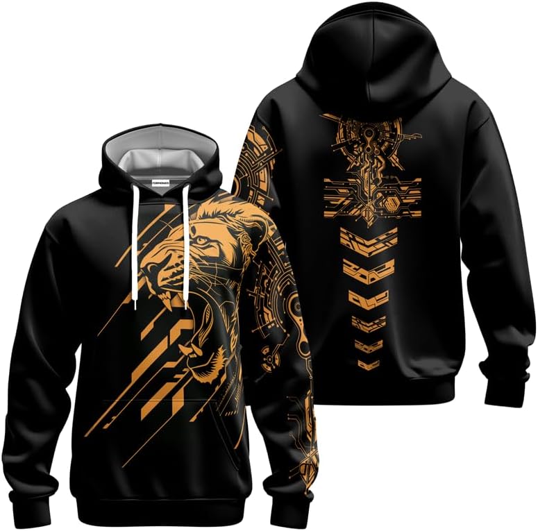 Predators 3D Printed Unisex Hooded Sweatshirt Long Sleeve Pullover Hoodie for Men