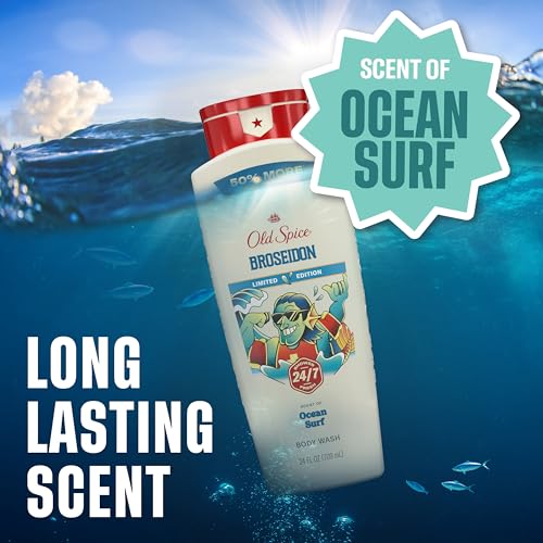 Image of Old Spice Body Wash for Men, Summerdudes, 24 /7 Shower Fresh with Daily Use, Long Lasting Scent, Cleanse & Refresh Skin, VIP Festival Experience, Broseidon with Ocean Surf Scent, 24 oz