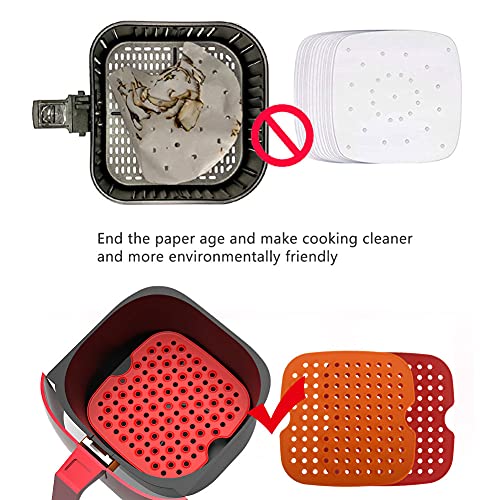 2PCS Tappetini in Silicone per Friggitrice ad