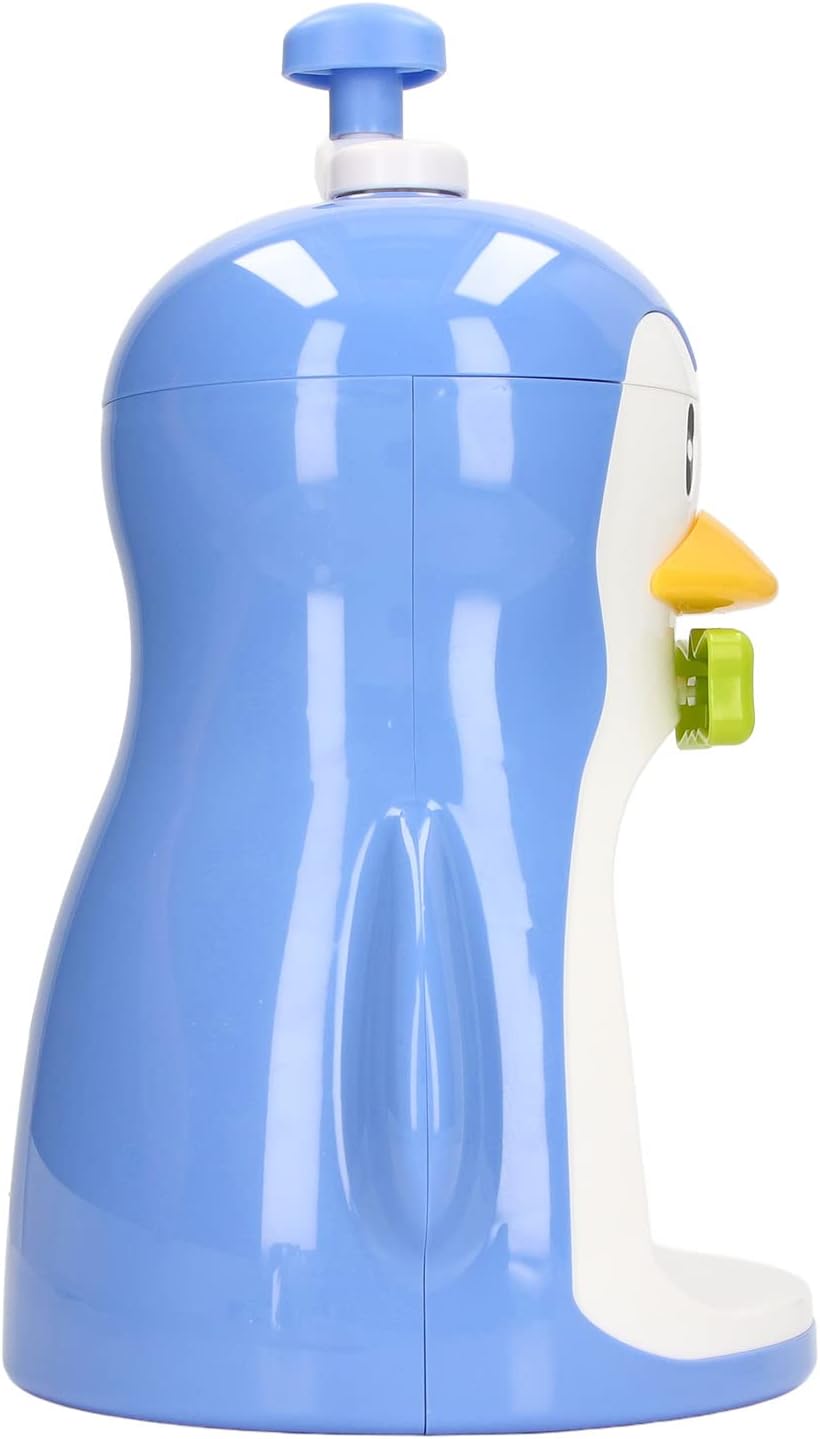 Portable Shaped Ice Crusher Manual Blue ABS Snow Cone Maker for Kitchen Garden Office
