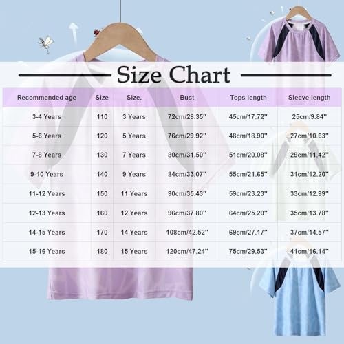 3-16Y Girls Ice Silk Athletic T-Shirt Kids Short Sleeve Casual Summer Tops Loose Crewneck Pullover Tees Blouses2