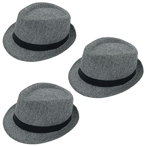 Image of 1920s Men Fedora Hat Cap for Men,Manhattan Hat for 1920s Mens Gatsby Costume Accessories
