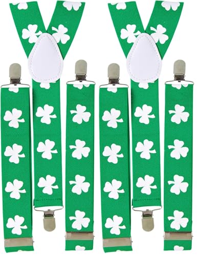 W WIDMANN MILANO Party Fashion - St. Patrick's Day Shamrock Braces -, Taille Unique