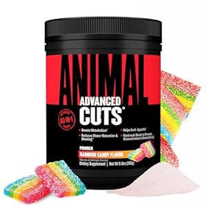 Animal Cuts Thermogenic Fat Burner Powder – Weight Loss for Women and Men for Metabolism, Energy, Focus, and Nootropic Brain Support with Ketones Appetite Suppressant – New Rainbow Candy Flavor