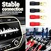 8PCS 4 Gauge Wire Connectors Fork & Round,Speaker Wire Connectors Strip Crimp Barrier Spade Terminal Connector,Universal Speaker Wires Terminals Car Accessories for Cars/Trucks
