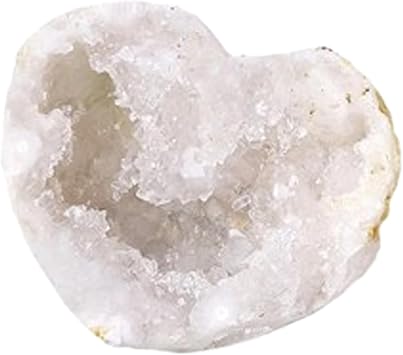 Erliway Moroccan Agate Geodes with Crystals, Natural Break Your Own Geodes, Crack Open & Discover Amazing Surprise Crystals Inside, Heart Shape Quartz Geode Cluster for Home Decor Meditation 2-2.4"