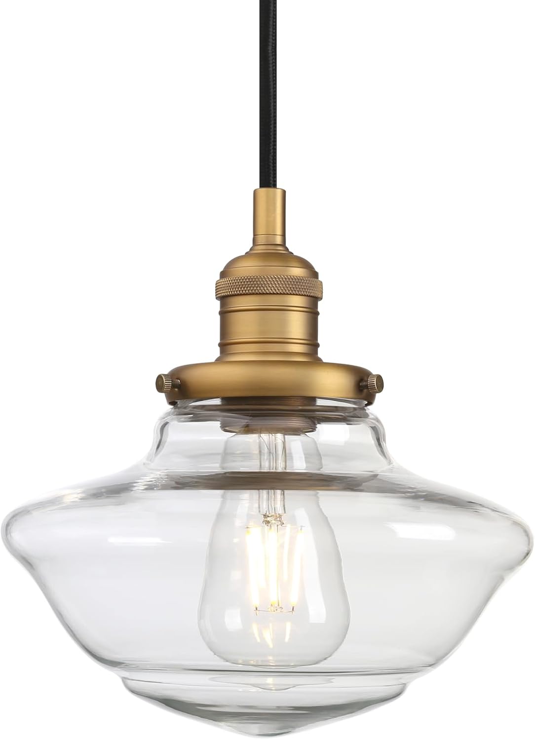 Pathson Vintage Island Pendant Light, Glass Adjustable Hanging Pendant Lamp, Modern Ceiling Chandelier for Dining Room Living Room Bedroom Kitchen Lighting