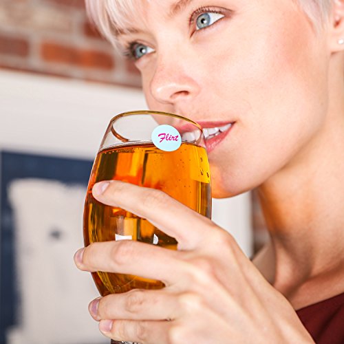 Happy Birthday - Champagne, Beer & Wine Glass Charms - Static Cling. Unique, Reusable Wine Charms, Stemless Wine Glass Charms For Birthday, Wedding, Thanksgiving, Christmas Party Accessory #TOP3