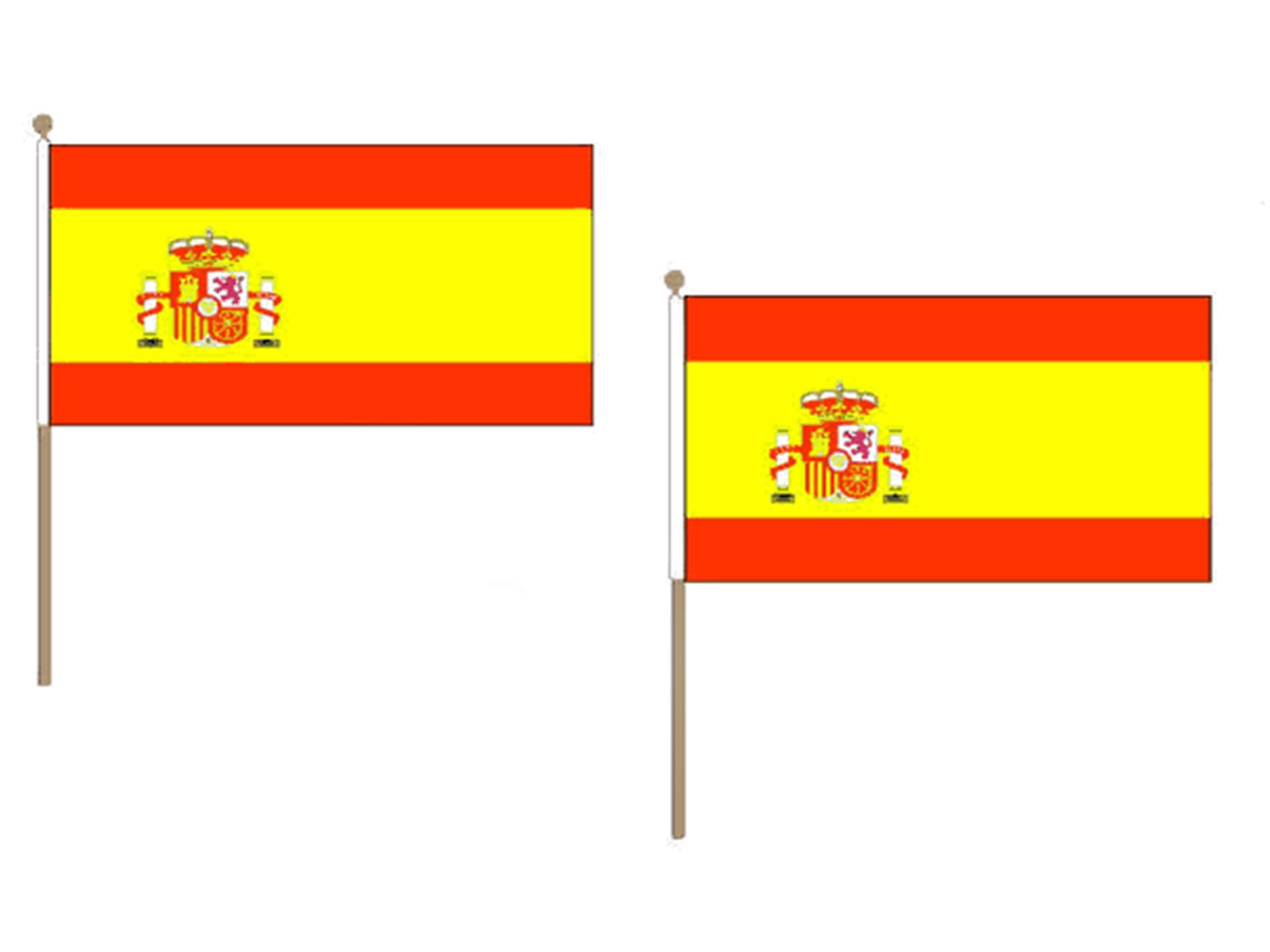 Drapeau Espagne 45x30cm lot de 10 pour réussir vos décors de fête sans pli