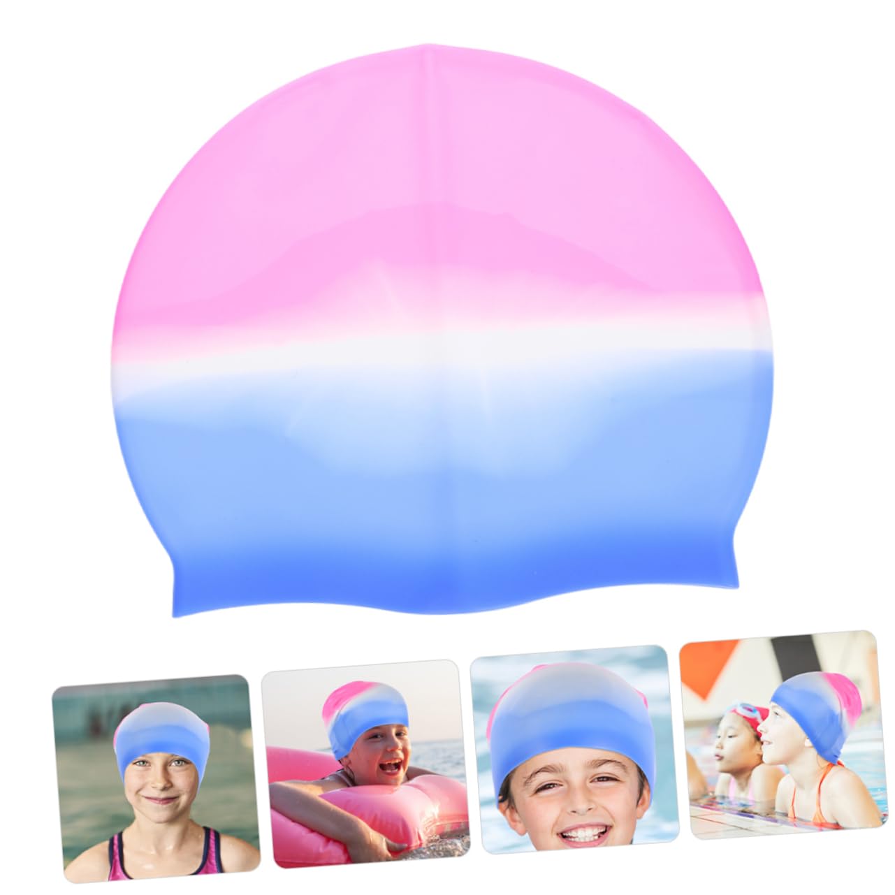 HANABASS 10 Pièces Bonnet de Natation Silicone Bonnet Bain Unisexe Extensible et Confortable pour Femmes et Adultes Étanche pour Cheveux Longs Protection Pratique