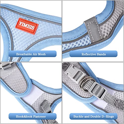 Yimeis Dog Harness And Leash Set, No Pull Soft Mesh Pet Harness, Reflective Adjustable Puppy Vest For Small Medium Large Dogs, Cats (Greyblue, X-Small (Pack Of 1) #TOP2