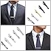 YADOCA Tie Clips for Men Tie Bar Clip Black Silver-Tone Gold-Tone for Wedding Business with Gift Box