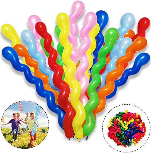 100Pcs 40 Inches Latex Spiral Balloons For Assorted Boys Girls Birthday Party Balloons #TOP1
