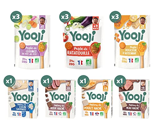  Yooji - 30 Repas Bio et MSC Pour Bébé dès 9 Mo...