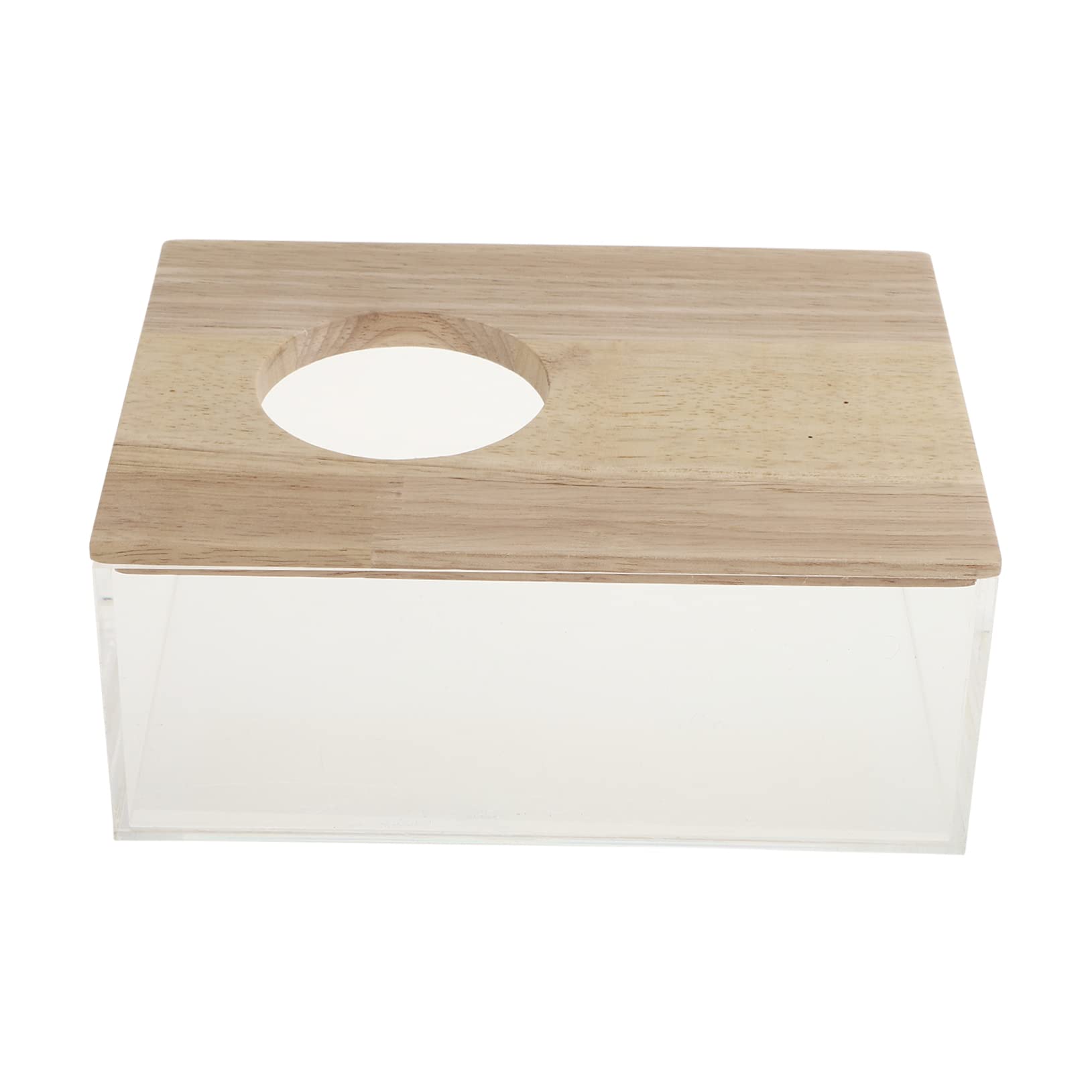 Happyyami Transparente Sandbadbox für Kleine Haustiere und Hamster aus Acryl Sicher zum Spielen und Baden Verhindert Sandverlust für Zuhause und Zoohandlung