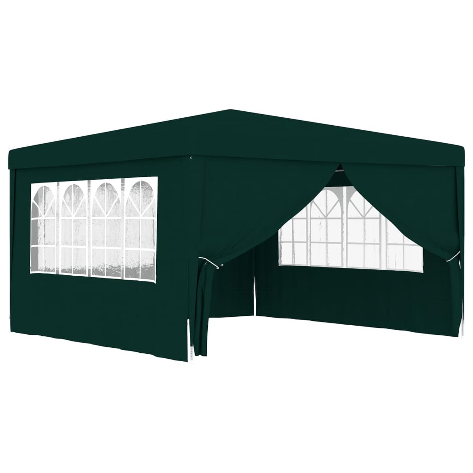 Gazebo Professionale con Pareti 4x4 m Verde 90 g/m²,Gazebo,Gazebo Professionale,Gazebo da Giardino,Gazebo Esterno-48536