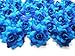 (100) Silk Two Tone Blue Roses Flower Head - 1.75" - Artificial Flowers Heads Fabric Floral Supplies Wholesale Lot for Wedding Flowers Accessories Make Bridal Hair Clips Headbands Dress