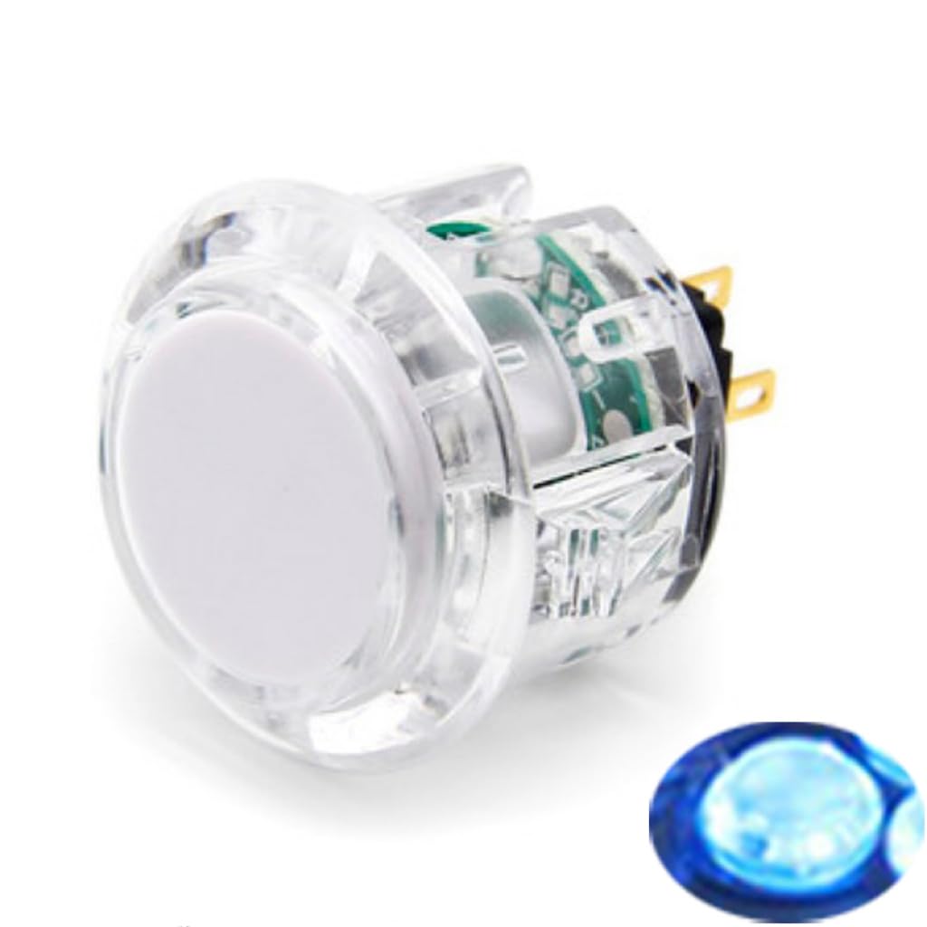 Amazon.com: (8PCS 24MM Clear Button with Blue LED) Original