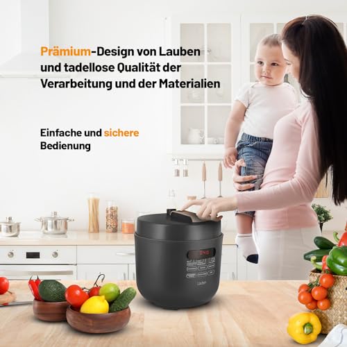 Lauben 5000AT Pressure Cooker 5 l 9 Programmi Multicooker Libro Cottura Regolazione Manuale Controllo Valvola - immagine 4
