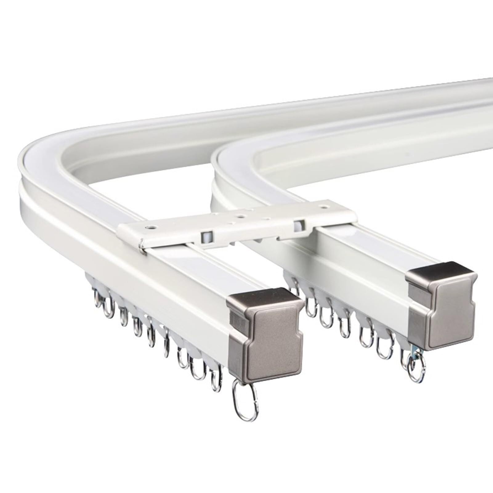 Tringle à rideau double pliable pour habiller les grandes baies vitrées de 792 cm