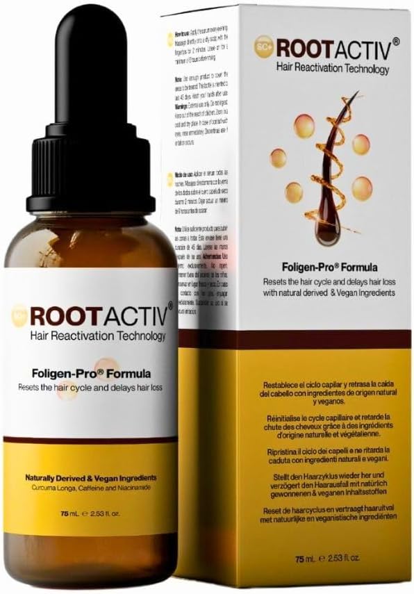 ROOTACTIV SC+ Hair Growth Oil Serum, Natural Hair Loss Treatment for Men & Women. Nourish & Reduce Hair Loss with Capilia Longa RootActiv Hair Growth Reactivation Technology
