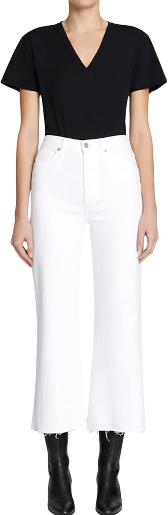7 for All Mankind Womens Ultra High-Rise Cropped Jo in Luxe Vintage Soleil