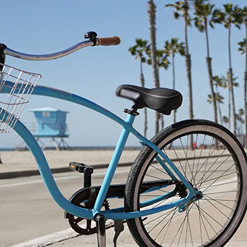 Solodrive Bike Handlebar Grips, Vinyl Leather Grips, Hand-Stitched Beach Cruiser Bike Grips, Fits Most 22.2Mm (7/8") Bicycle Handlebar (Deep Brown) #TOP4