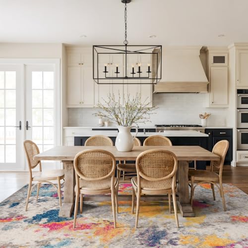 Image of Rugshop Sky Collection Modern Abstract Area Rug 7'10 inch x 10' Multi