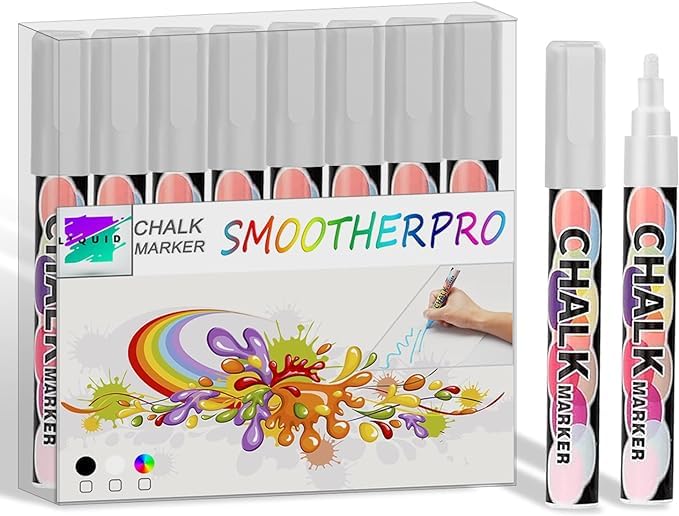 SMOOTHERPRO Liquid Chalk Marker Pen, White