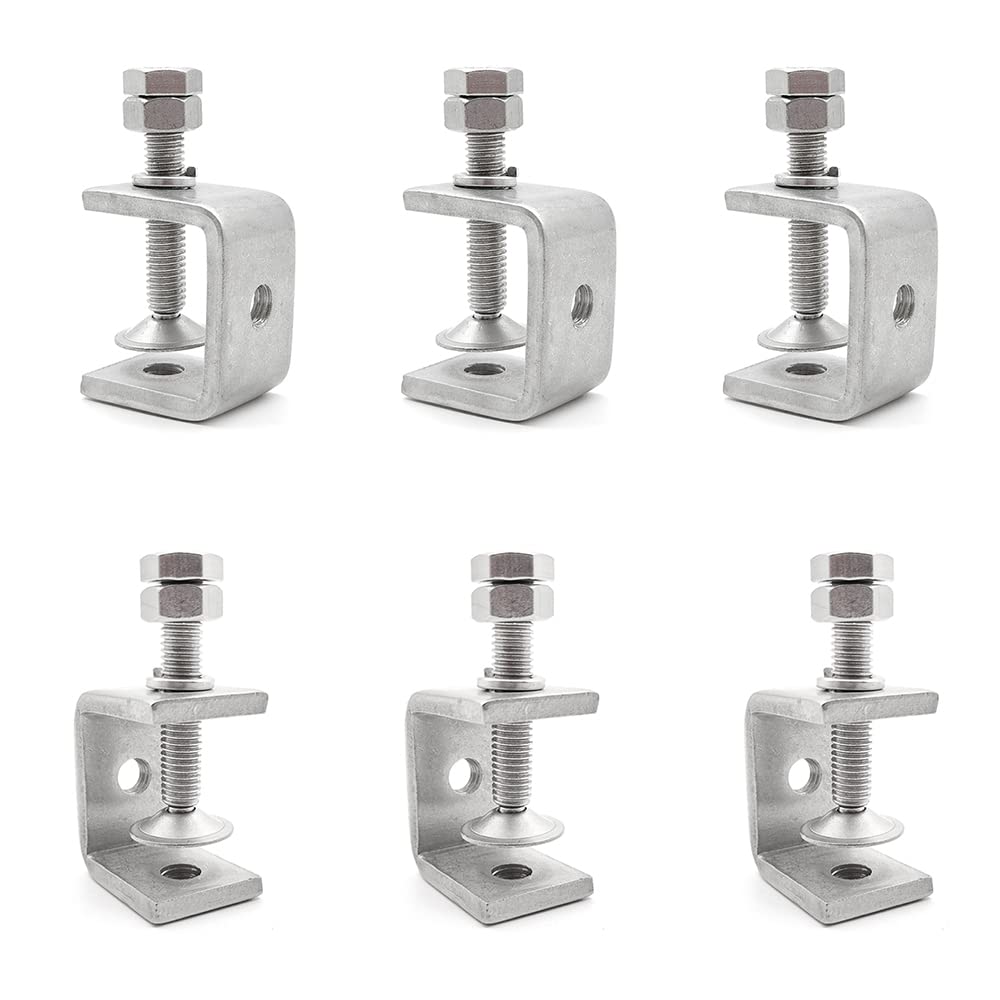 Sponsored Ad – 6 Pcs C Tiger Clamp Heavy Duty Clamps Stainless Steel Type Clamp with Wide Jaw Openings Suitable for DIY Woodworking and Welding