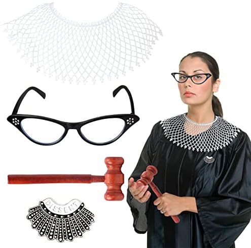 Keymall Judge Costume Accessories Set with Lace False Collar Judg...