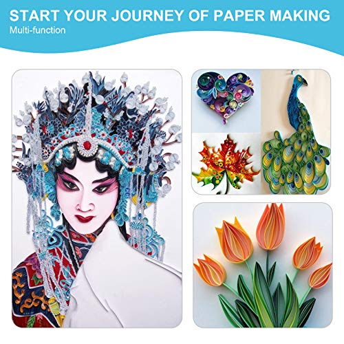 14 Pieces Paper Quilling Tools Slotted Kit, Assorted Sizes Rolling Curling Quilling Needle Pen for Art Craft DIY Paper Card Making Project Tools