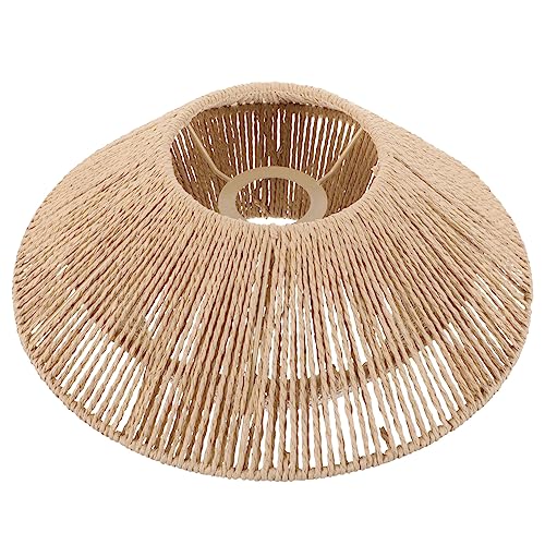 LALAFINA Retro Rattan Lampenschirm Beige