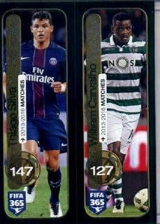 2016-17 Panini FIFA 365#371 Thiago Silva/William Carvalho Key Players Soccer Sticker