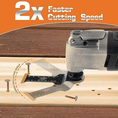 Nuyikaso 3 Pack Titanium Multi Tool Blades Extra-Long Reach Oscillating Saw Blades Multitool Accessories Kit for Wood Metal Screws Plastic Compatible with Fein Multimaster Makita DeWalt Bosch 6 Nuyikaso 3 Pack Titanium Multi Tool Blades Extra-Long Reach Oscillating Saw Blades Multitool Accessories Kit for Wood Metal Screws Plastic Compatible with Fein Multimaster Makita DeWalt Bosch - Image 6
