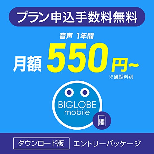 【申込手数料3,300円(税込)が不要】 BIGLOBEモバイル 格安SIM エントリーパッケージ 【申込手数料3,300円(税込)が不要】 BIGLOBEモバイル 格安SIM エントリーパッケージ